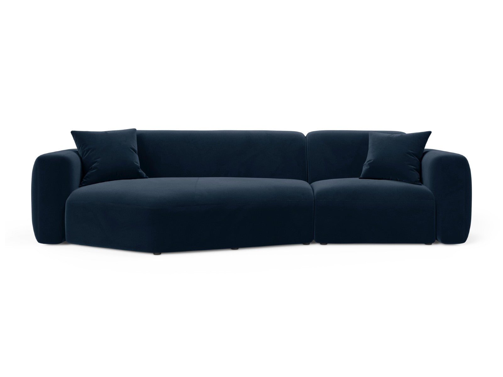 Cosmopolitan Design Modulaire hoekbank links Strino 3-zits, flueel kon