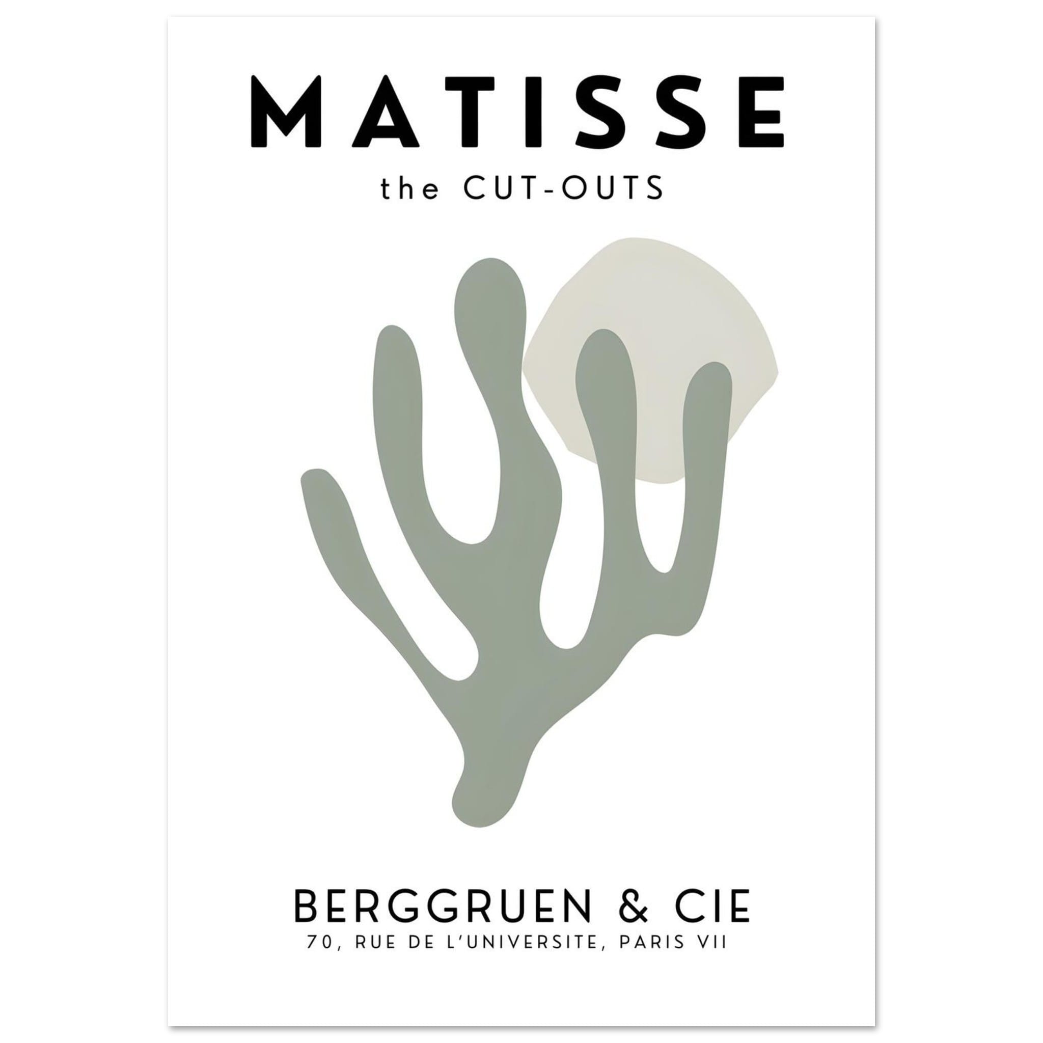 Artfulprints Poster Matisse – Bloom cuts - 70x100 cm - Grijs