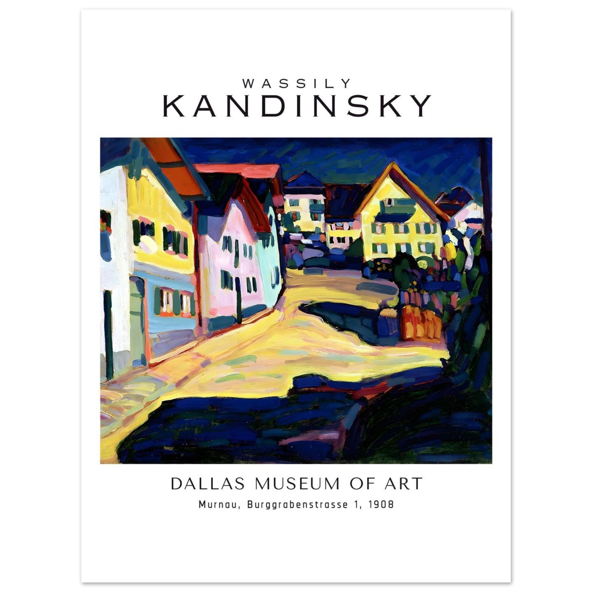 Artfulprints Wassily Kandinsky - Murnau Burggrabenstrasse 1 poster 30x