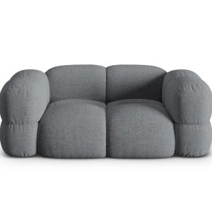Cosmopolitan Design Bank Loretto 2-zits, structurele stof grijs – 100x Cosmopolitan Design Bank Loretto 2-zits, structurele stof grijs – 100x
