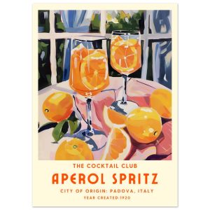 Artfulprints Poster Aperol Spritz – The cocktail club II – 50×70 cm – Artfulprints Poster Aperol Spritz – The cocktail club II – 50×70 cm –