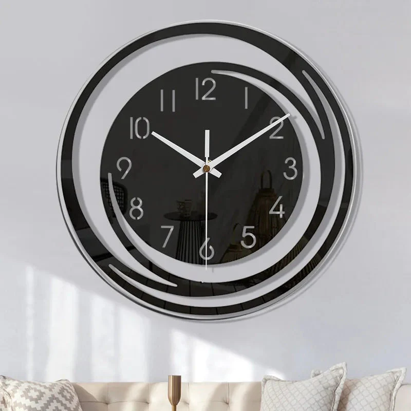 ModernTime – Minimalistische Acryl Wandklok in Scandinavisch Ontwerp, Zwart
