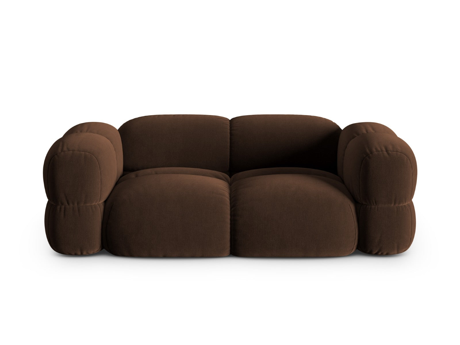 Cosmopolitan Design Bank Loretto 3-zits, flueel chocolade - 100x210x68