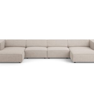 Cosmopolitan Design Panoramische bank Arendal 6-zits, chenille met rib Cosmopolitan Design Panoramische bank Arendal 6-zits, chenille met rib