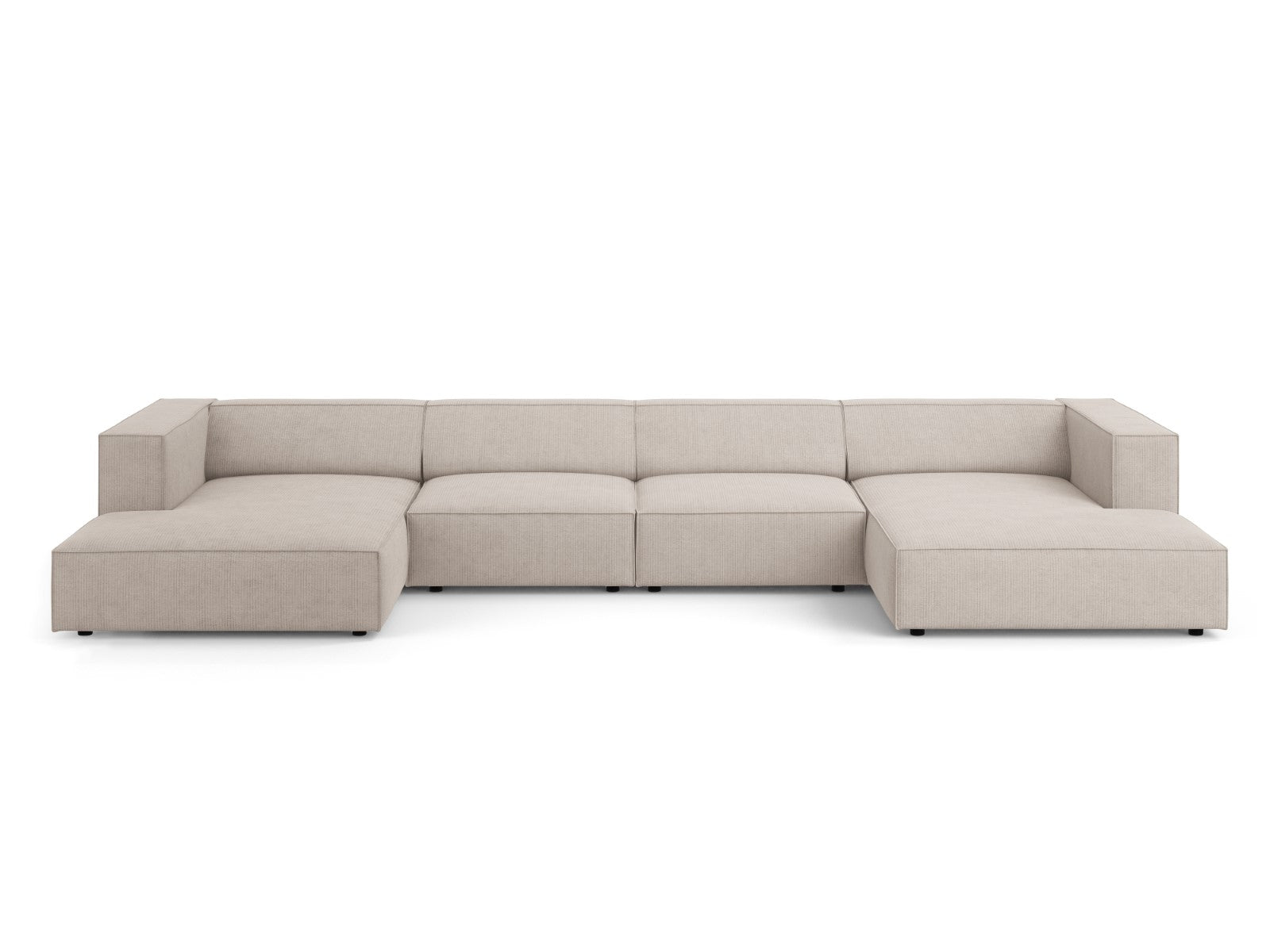 Cosmopolitan Design Panoramische bank Arendal 6-zits, chenille met rib