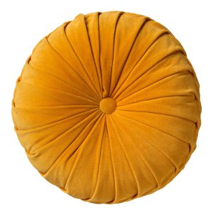 KAJA – sierkussen Ø40 cm – rond – velvet – Golden Glow – geel KAJA – sierkussen Ø40 cm – rond – velvet – Golden Glow – geel