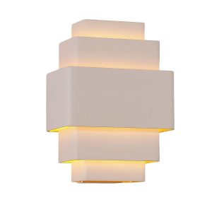 Artdelight wandlamp Layers – 3 lichts – 12 x 28 cm – wit goud Artdelight wandlamp Layers – 3 lichts – 12 x 28 cm – wit goud