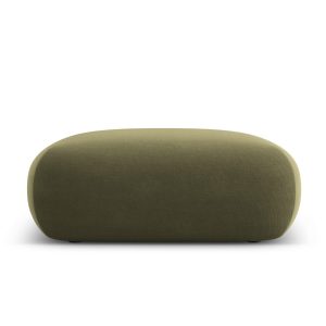 Cosmopolitan Design Poef Nolio 2-zits, flueel lichtgroen – 100x100x36c Cosmopolitan Design Poef Nolio 2-zits, flueel lichtgroen – 100x100x36c