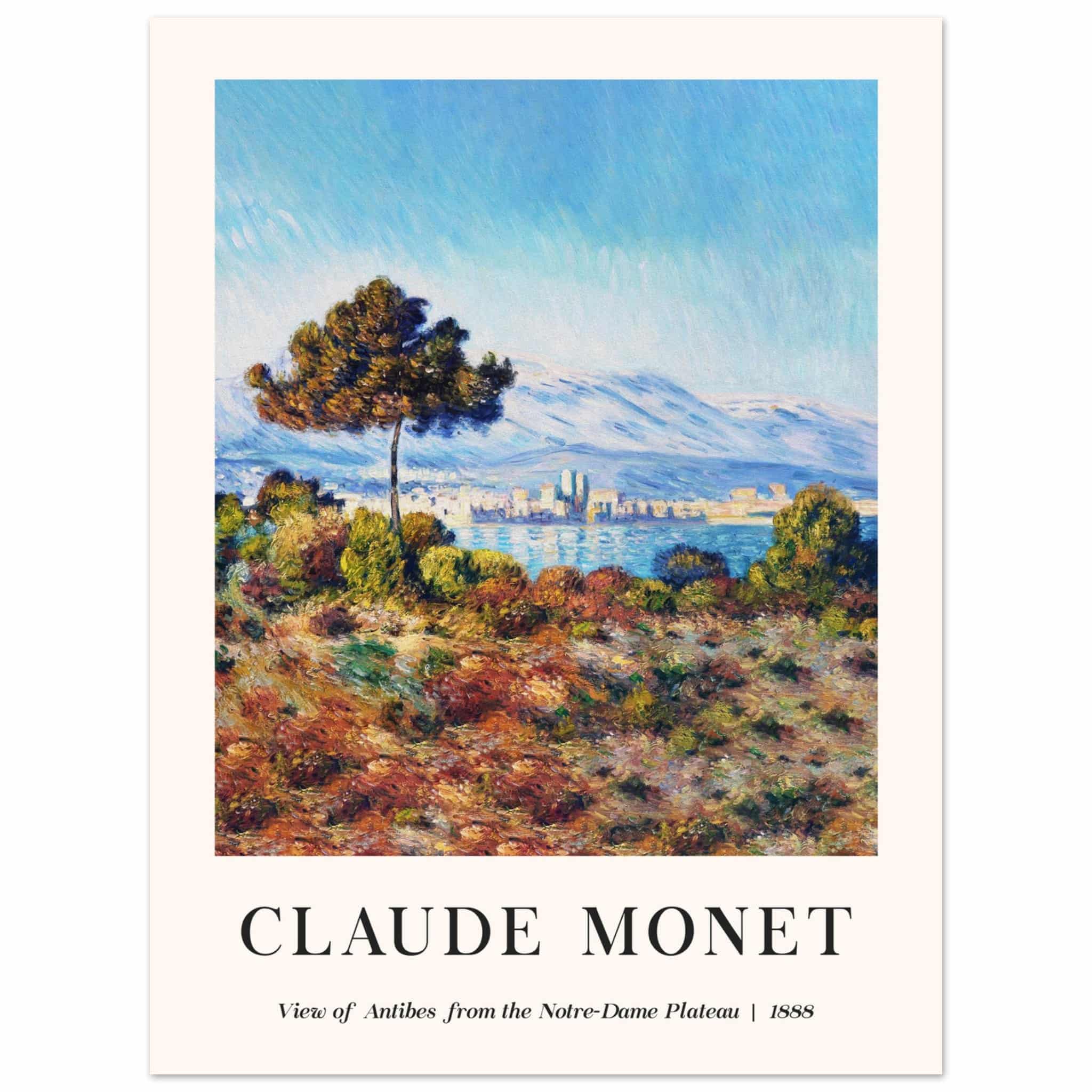 Artfulprints Poster Claude Monet - View of Antibes, from the Notre-Dam
