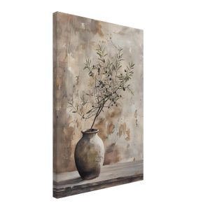 Artfulprints Canvas Rustic olive vase canvas – 40×60 cm – beige Artfulprints Canvas Rustic olive vase canvas – 40×60 cm – beige