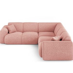 Cosmopolitan Design Symmetrische hoekbank Nolio 5-zits, chenille roze Cosmopolitan Design Symmetrische hoekbank Nolio 5-zits, chenille roze