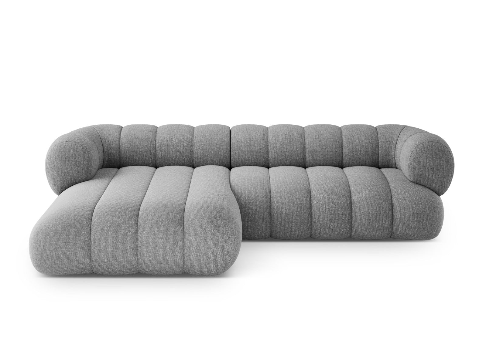 Cosmopolitan Design Hoekbank Koge 5-zits, chenille lichtgrijs - 165x27