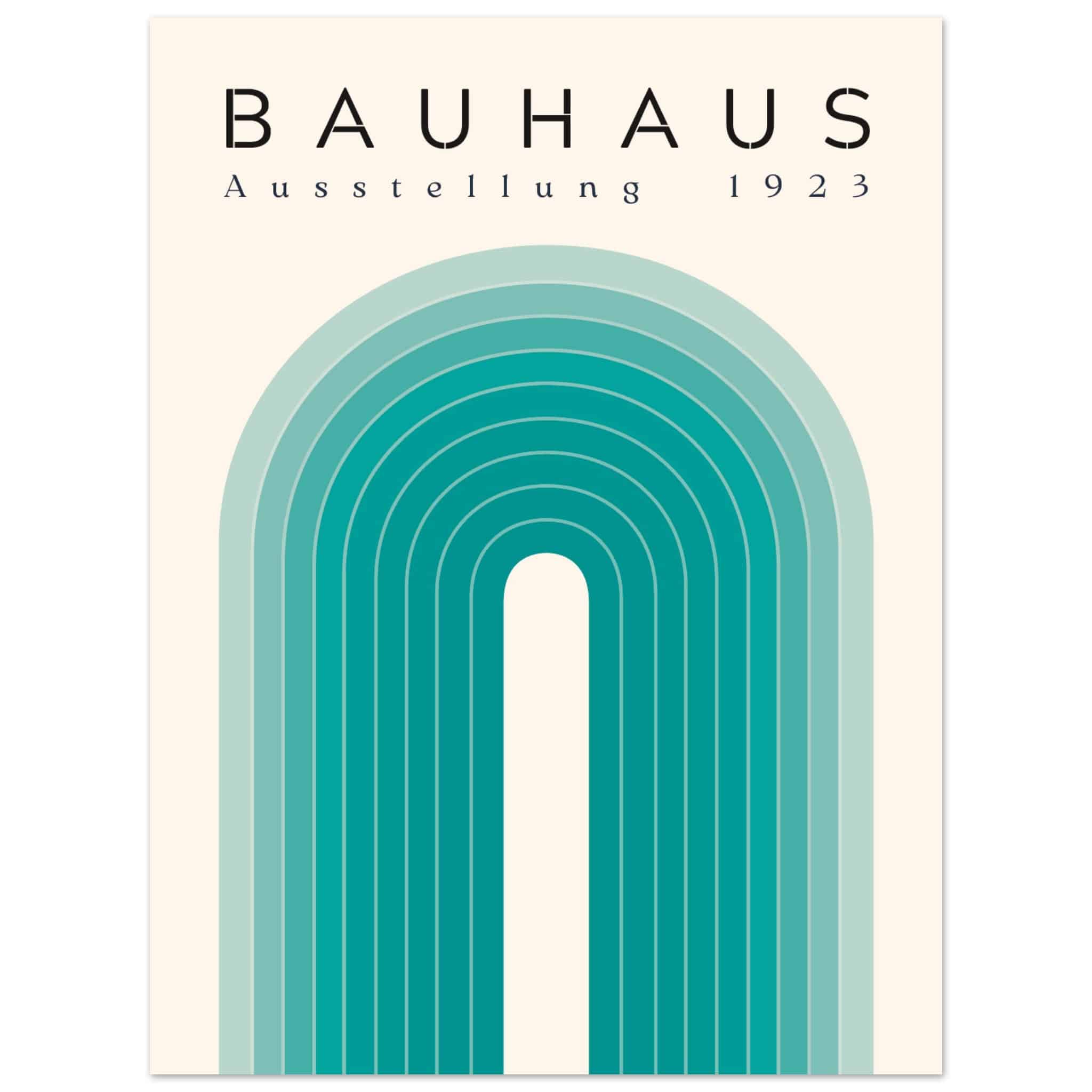 Artfulprints Poster Bauhaus - Turquoise rainbow - 30x40 cm - Turquoise