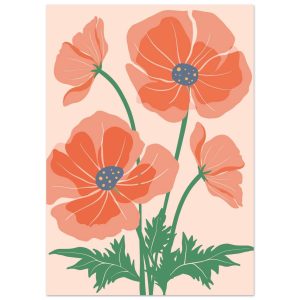 Artfulprints Poster Boho – Field flowers – 50×70 cm – Oranje Artfulprints Poster Boho – Field flowers – 50×70 cm – Oranje