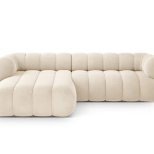 Cosmopolitan Design linker hoekbank Koge 5-zits, flueel lichtbeige – 1 Cosmopolitan Design linker hoekbank Koge 5-zits, flueel lichtbeige – 1