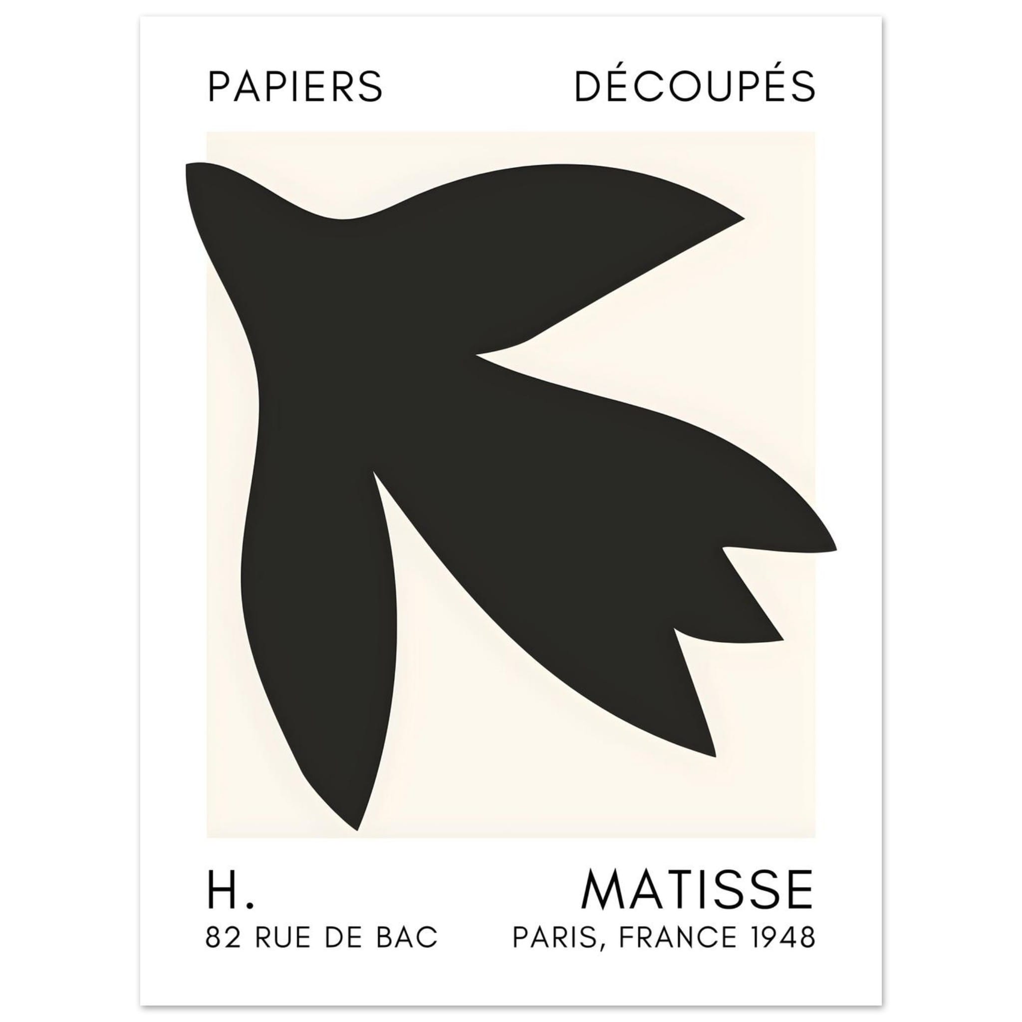 Artfulprints Poster Matisse – Shapes in the air black - 30x40 cm - Zwa
