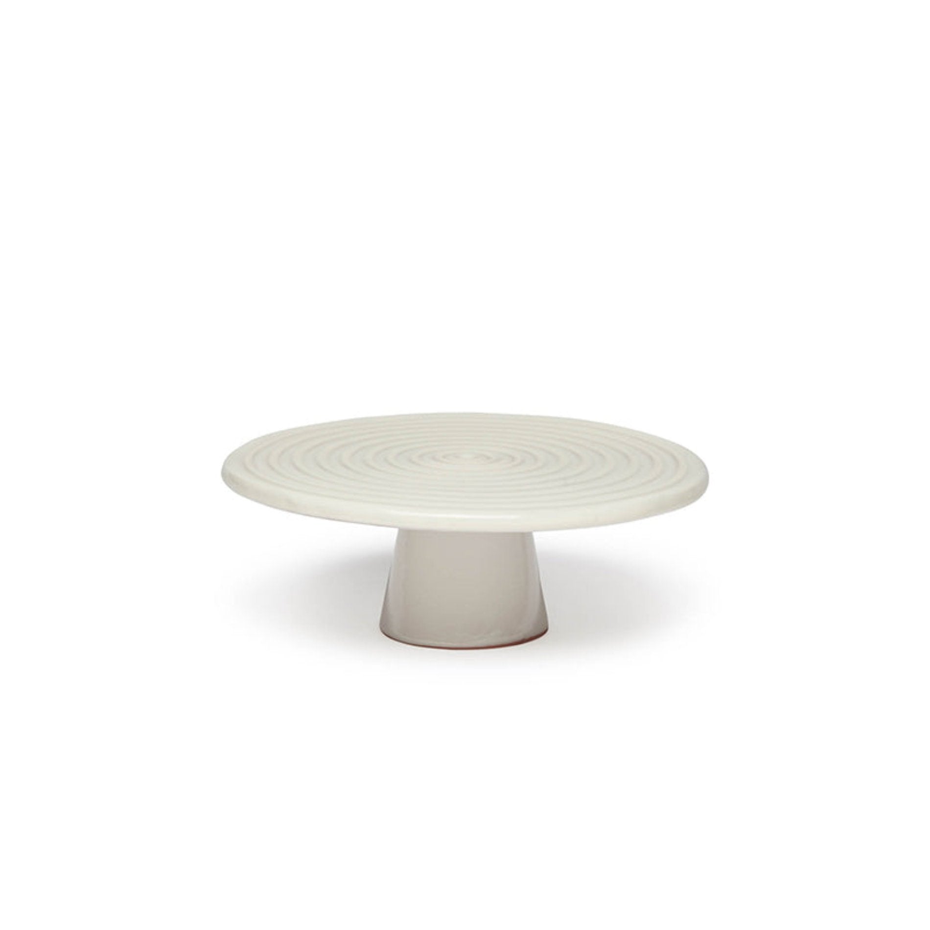 Dutchdeluxes Taartplateau Keramiek basis wit 20cm diameter