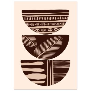 Artfulprints Poster Boho – Patterned stack – 50×70 cm – Bruin Artfulprints Poster Boho – Patterned stack – 50×70 cm – Bruin
