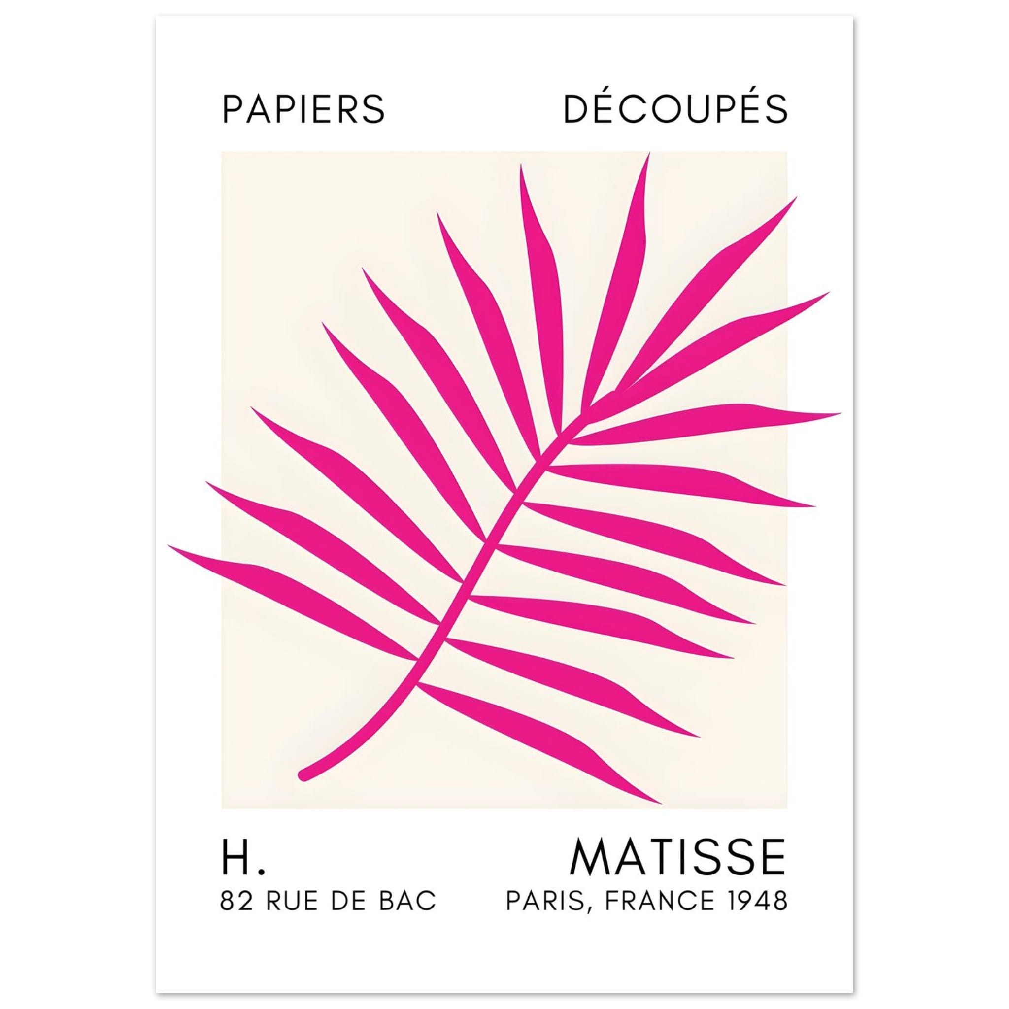 Artfulprints Poster Matisse – Floral reef pink - 50x70 cm - Roze