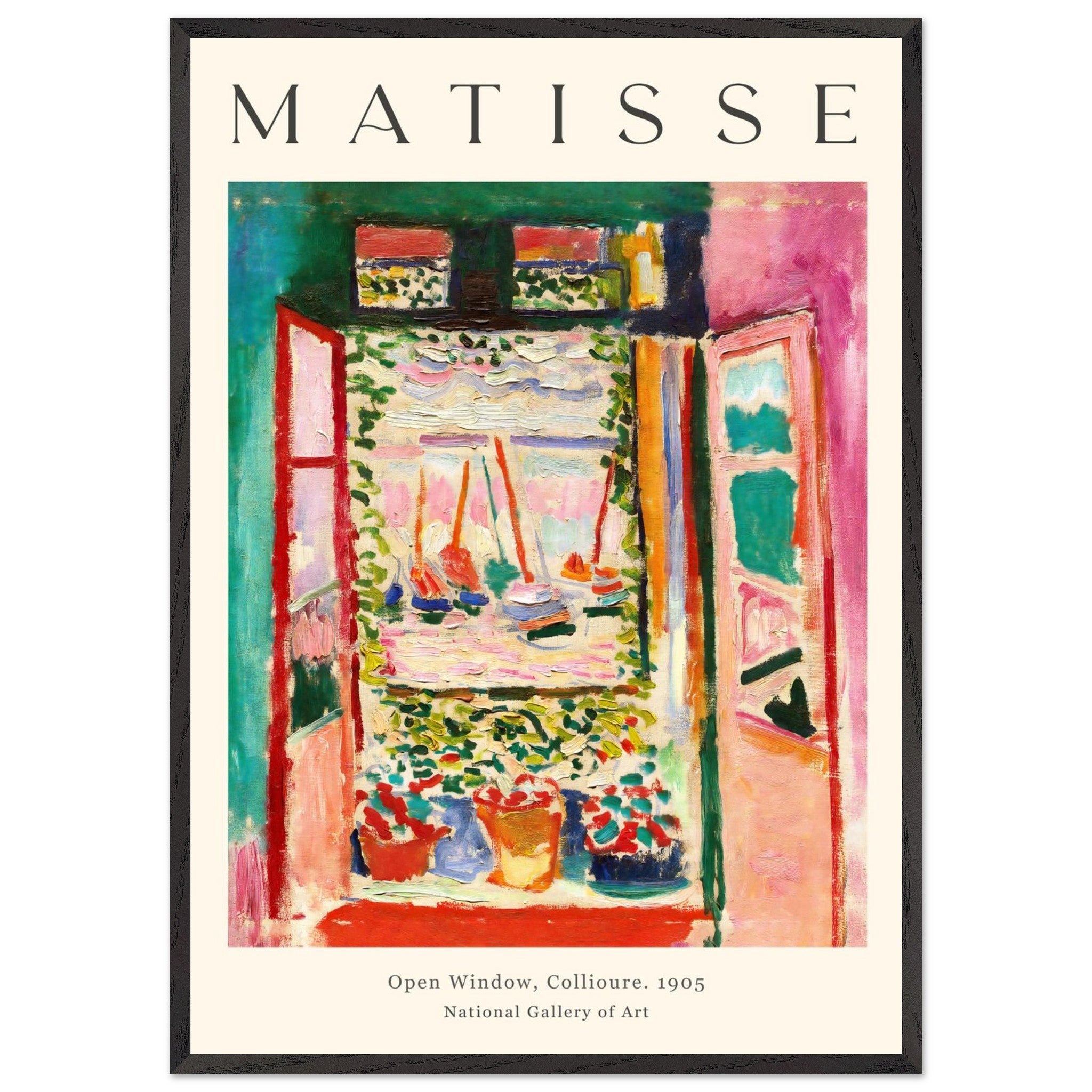 Artfulprints Poster met Lijst Matisse - Open window collioure 1905 - 7