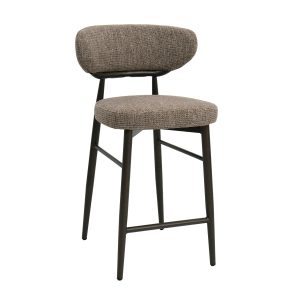 DÉJA Living Barstoel Milan – Taupe/Brons – Zithoogte 65cm – Set van 2 DÉJA Living Barstoel Milan – Taupe/Brons – Zithoogte 65cm – Set van 2