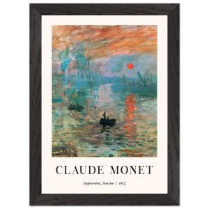 Artfulprints Poster met Lijst Claude Monet – Impression sunrise – A4 2