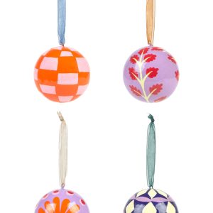 Calma House Set van 4 ornamenten Mery – Roze – Diam. 7 Calma House Set van 4 ornamenten Mery – Roze – Diam. 7