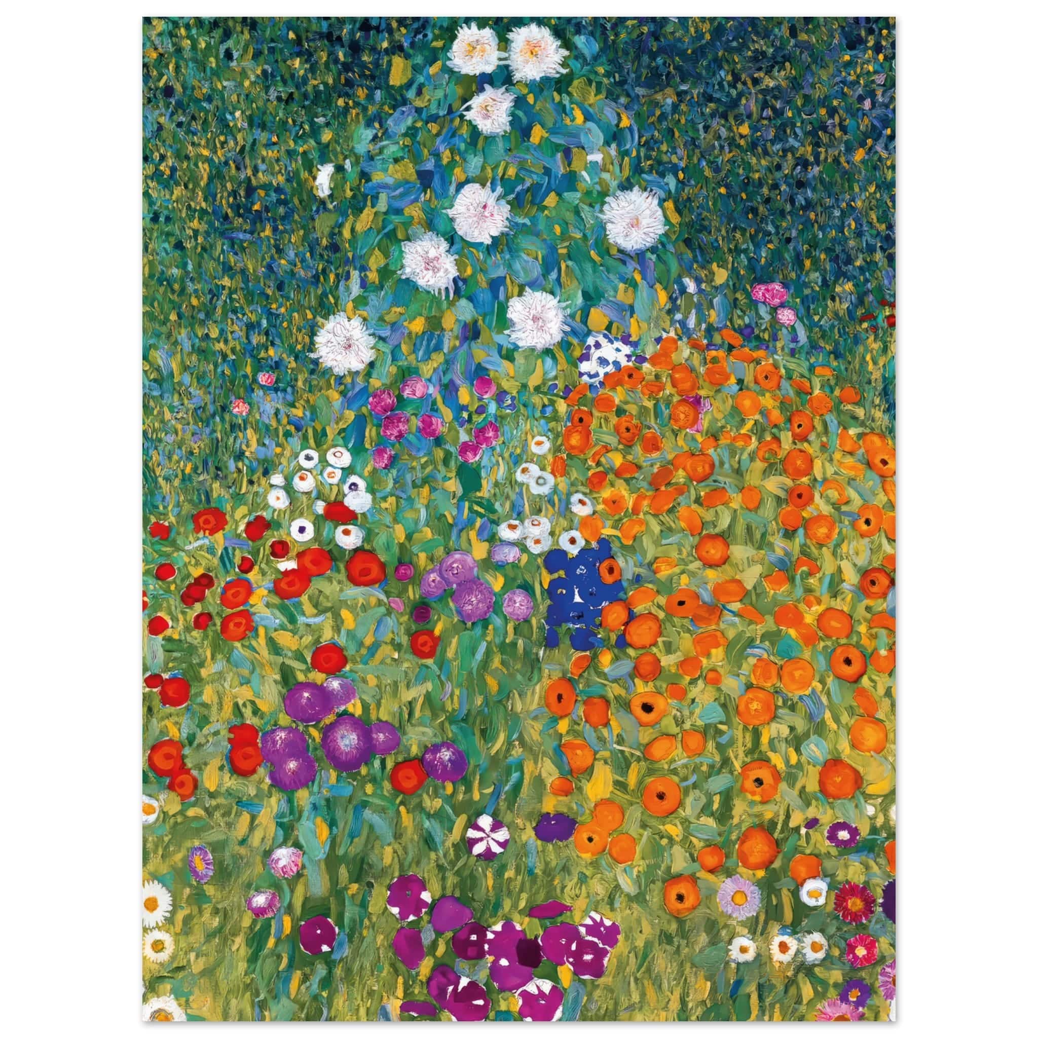 Artfulprints Poster Gustav Klimt - Blumengarten - 30x40 cm - Meerkleur