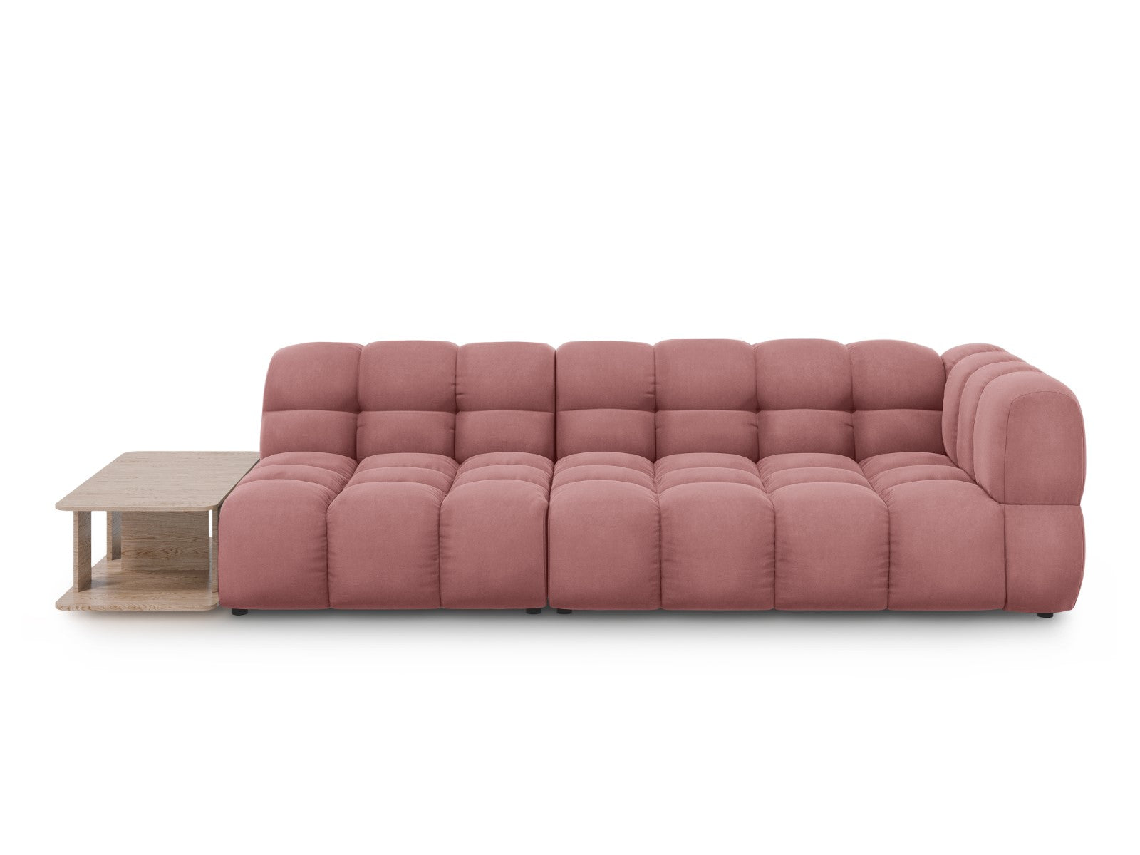Cosmopolitan Design linker modulaire bank Sky 4-zits, flueel, zalm - 1