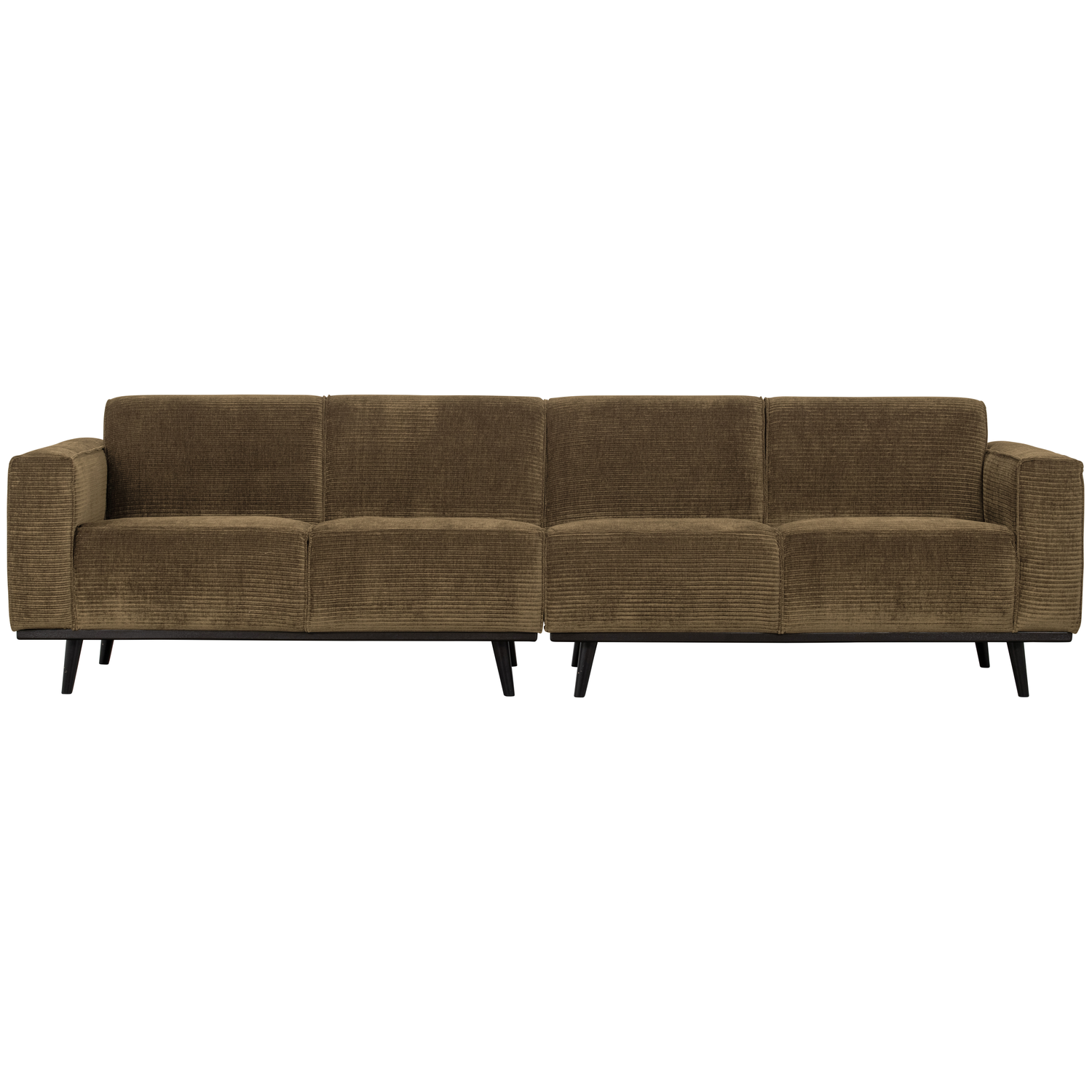 WOOOD 4-zits bank Statement - Brede Platte Rib - Rock - 77x280x93