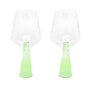 Brût Homeware wijnglas Claude – groen – set van 2 Brût Homeware wijnglas Claude – groen – set van 2