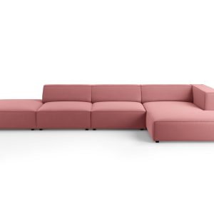 Cosmopolitan Design rechter hoekbank Arendal 5-zits, flueel, zalm – 16 Cosmopolitan Design rechter hoekbank Arendal 5-zits, flueel, zalm – 16