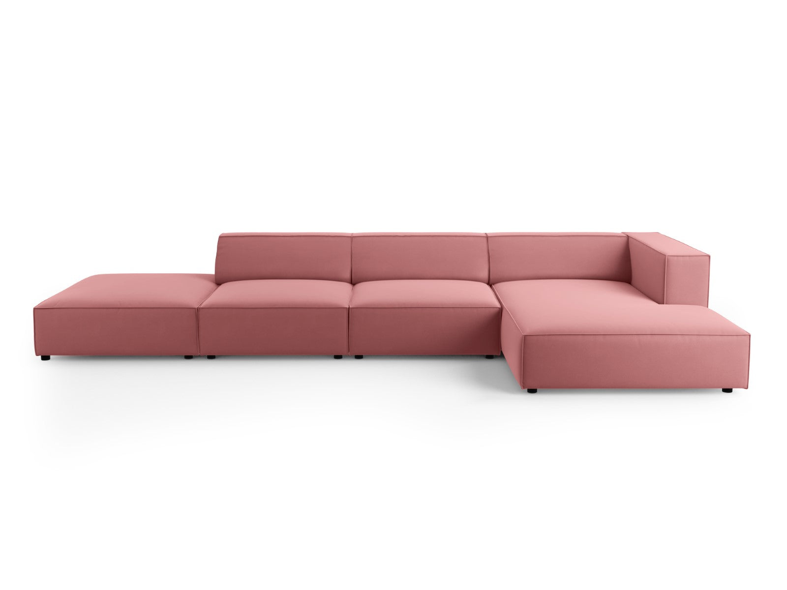 Cosmopolitan Design rechter hoekbank Arendal 5-zits, flueel, zalm - 16