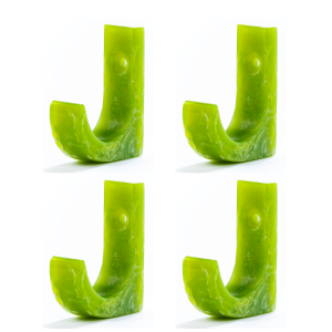 Brût Homeware | Set van 4 Kapstokhaken | Pavone | Groen Brût Homeware | Set van 4 Kapstokhaken | Pavone | Groen