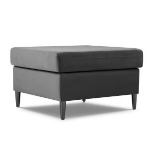 Cosmopolitan Design Poef Kyoto flueel, lichtgrijs – 70x70x45cm Cosmopolitan Design Poef Kyoto flueel, lichtgrijs – 70x70x45cm
