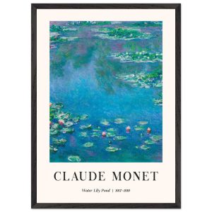 Artfulprints Poster met Lijst Claude Monet – Water lily pond – 50×70 c Artfulprints Poster met Lijst Claude Monet – Water lily pond – 50×70 c