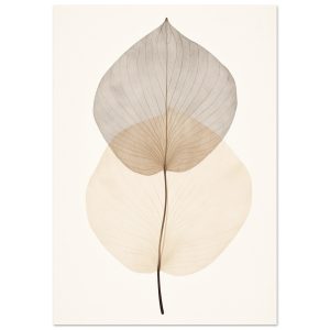 Artfulprints Poster Japandi leaf – 70×100 cm – Taupe Artfulprints Poster Japandi leaf – 70×100 cm – Taupe