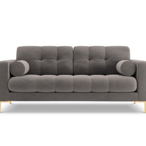 Cosmopolitan Design Bank Bali 2-zits, flueel, lichtgrijs – 96x152x75cm Cosmopolitan Design Bank Bali 2-zits, flueel, lichtgrijs – 96x152x75cm
