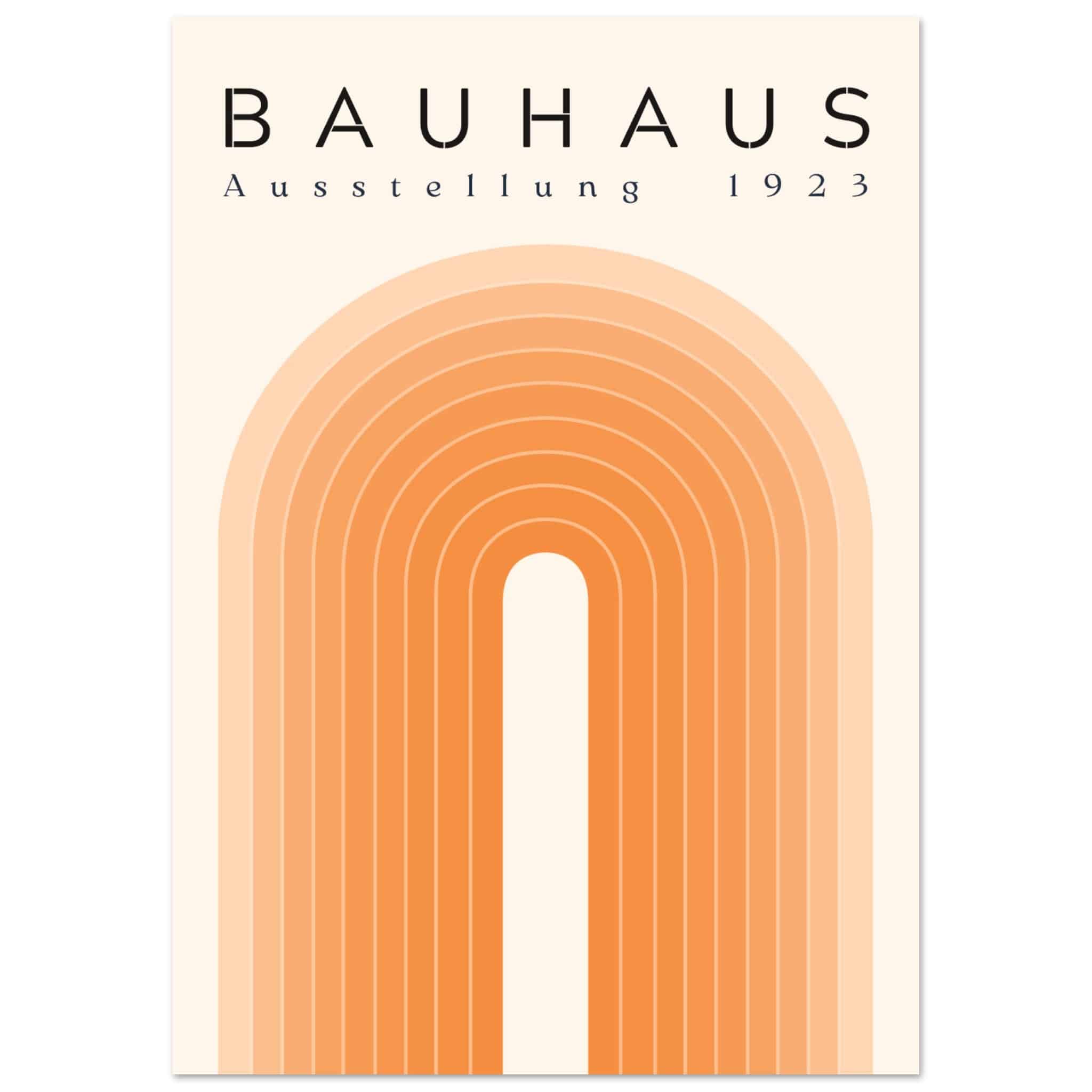 Artfulprints Poster Bauhaus - Orange rainbow - A4 21x29.7 cm - Oranje