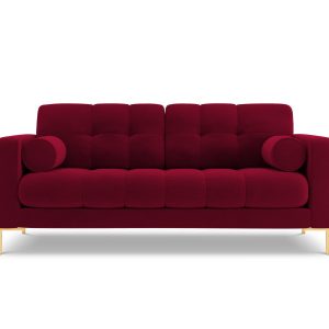 Cosmopolitan Design Bank Bali 2-zits, flueel, rood – 96x152x75cm Cosmopolitan Design Bank Bali 2-zits, flueel, rood – 96x152x75cm
