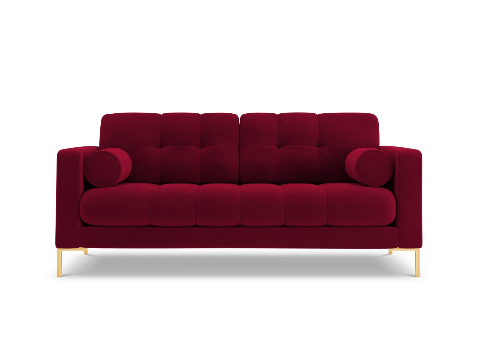 Cosmopolitan Design Bank Bali 2-zits, flueel, rood - 96x152x75cm