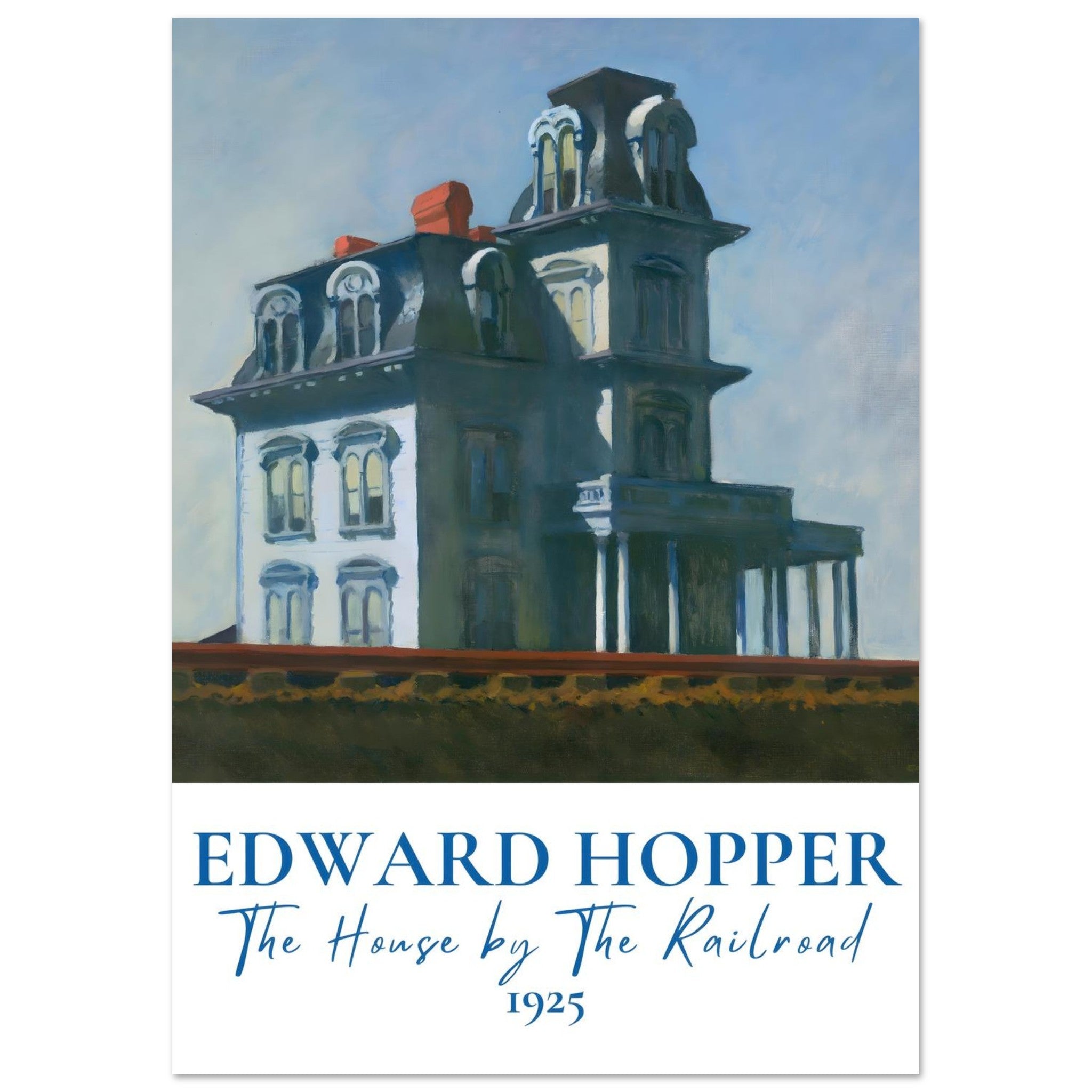 Artfulprints Poster Edward Hopper - The house by the railroad - A4 21x