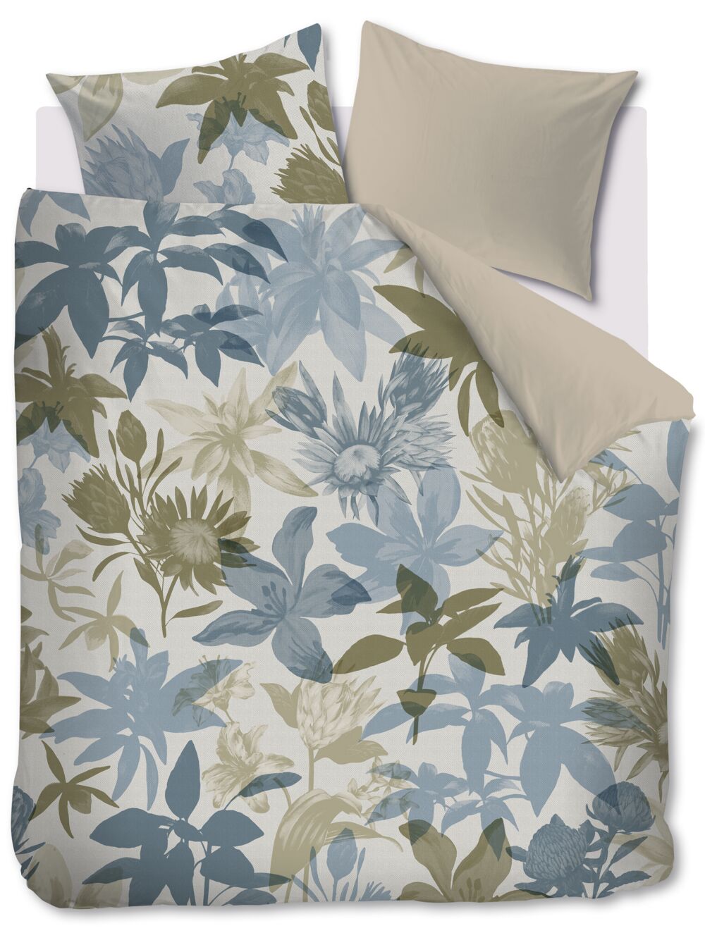 Beddinghouse Dekbedovertrek Flori - 200 x 200/220 cm - Blauw