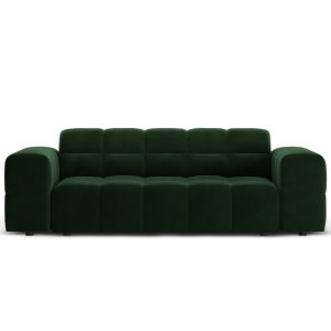 Cosmopolitan Design Bank Chicago 2-zits, flueel flessengroen – 102×178