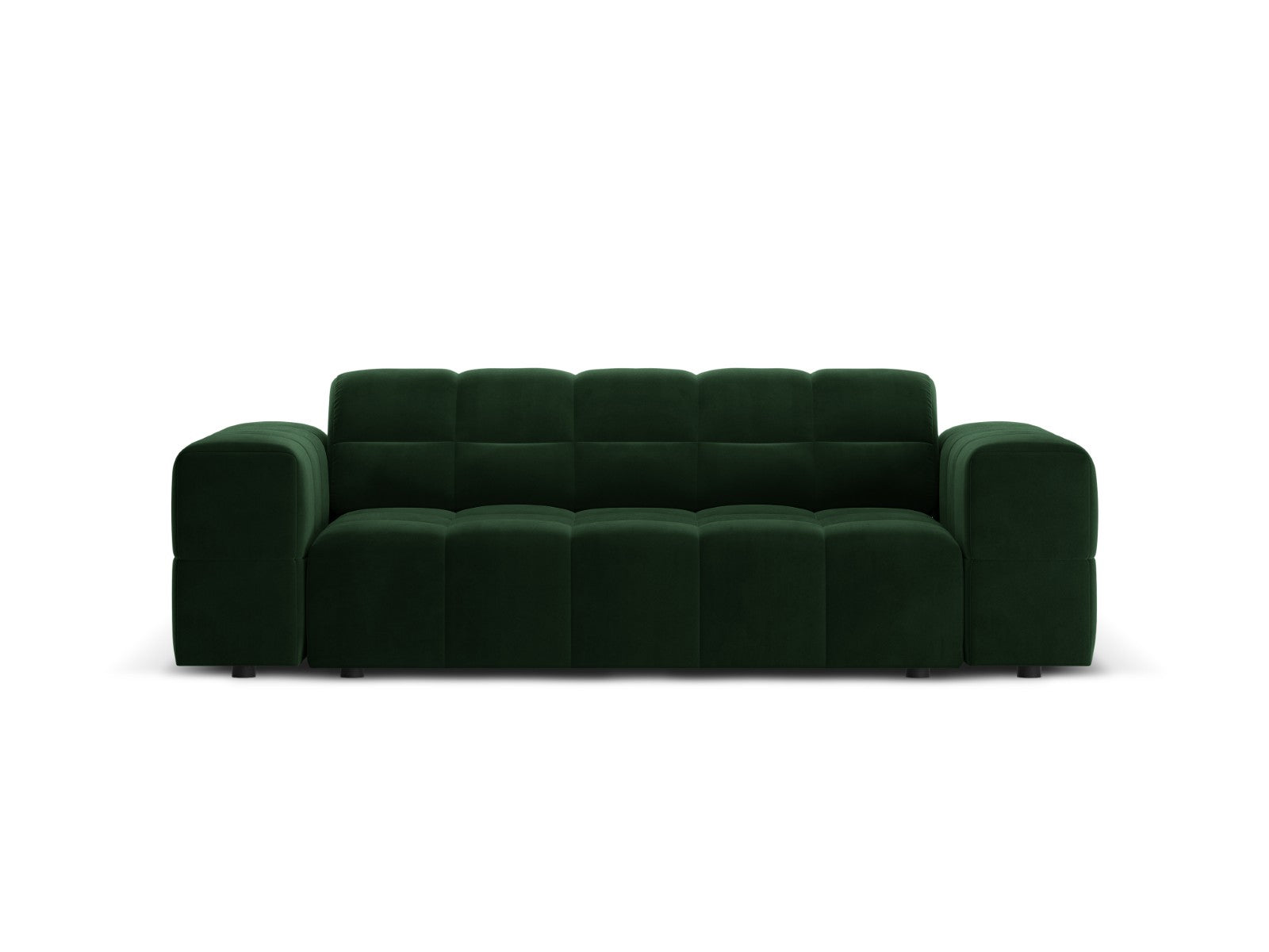 Cosmopolitan Design Bank Chicago 2-zits, flueel flessengroen - 102x178