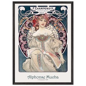 Artfulprints Poster met Lijst Alphonse Mucha – F. Champenois – 50×70 c Artfulprints Poster met Lijst Alphonse Mucha – F. Champenois – 50×70 c