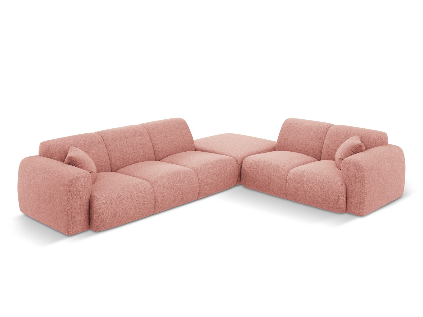 Cosmopolitan Design rechter hoekbank Nolio 4-zits, chenille, roze - 25