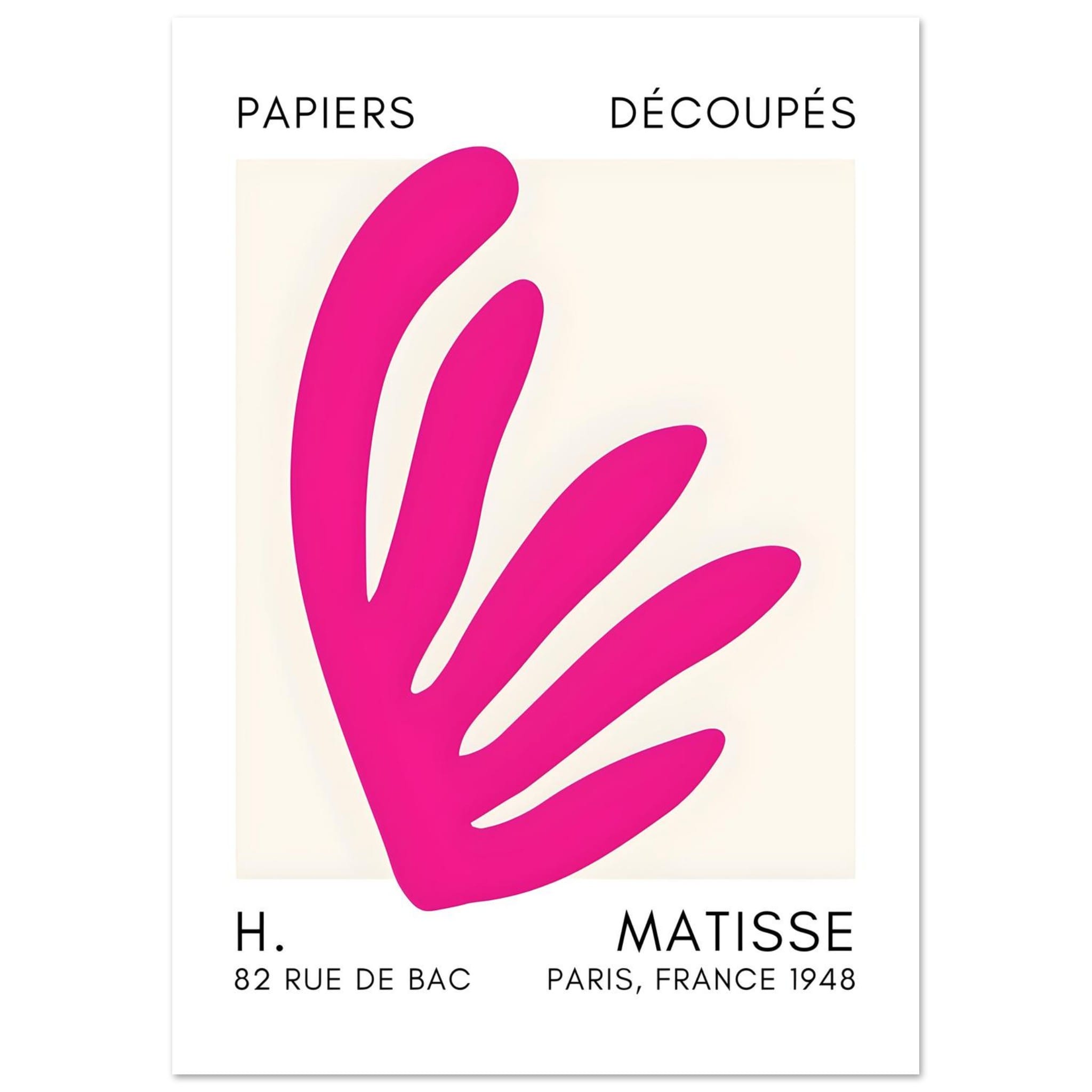Artfulprints Poster Matisse – Aquatic impression pink - A4 21x29.7 cm