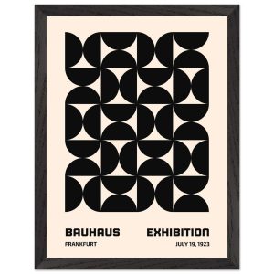 Artfulprints Poster met Lijst Bauhaus – 19 juli 1923 zwart – 30×40 cm