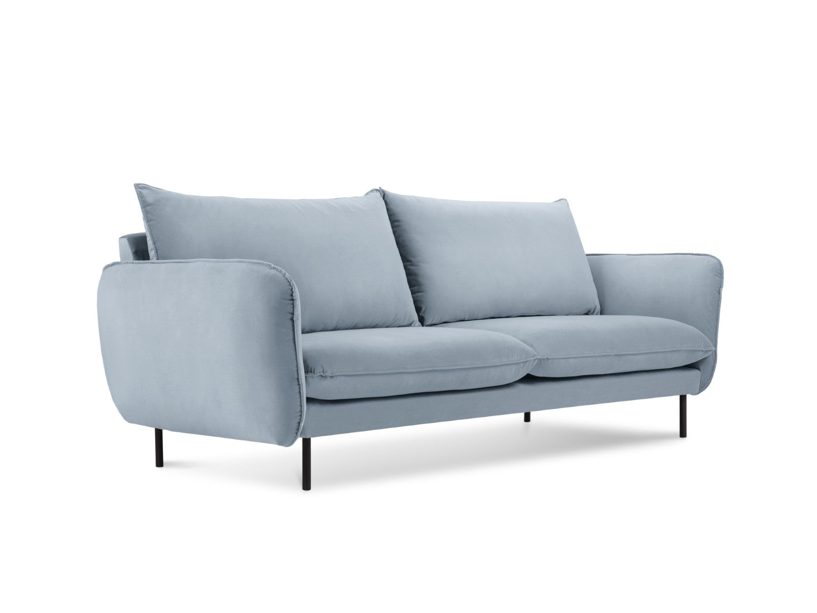 Cosmopolitan Design Bank Vienna 2-zits, flueel, lichtblauw - 92x160x95